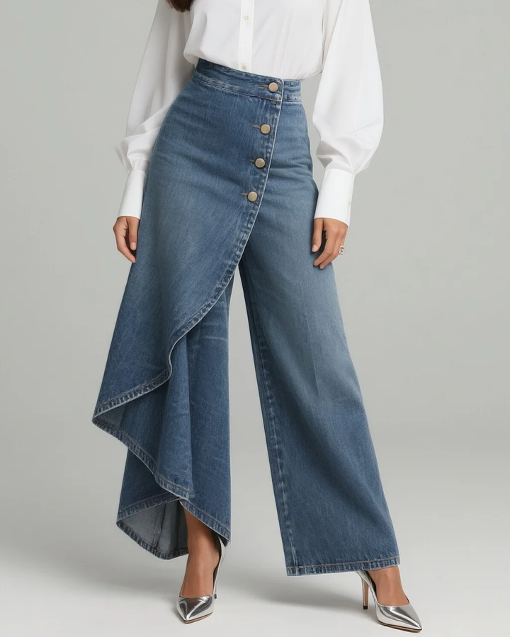 Audrey | Pantalon en denim croisé