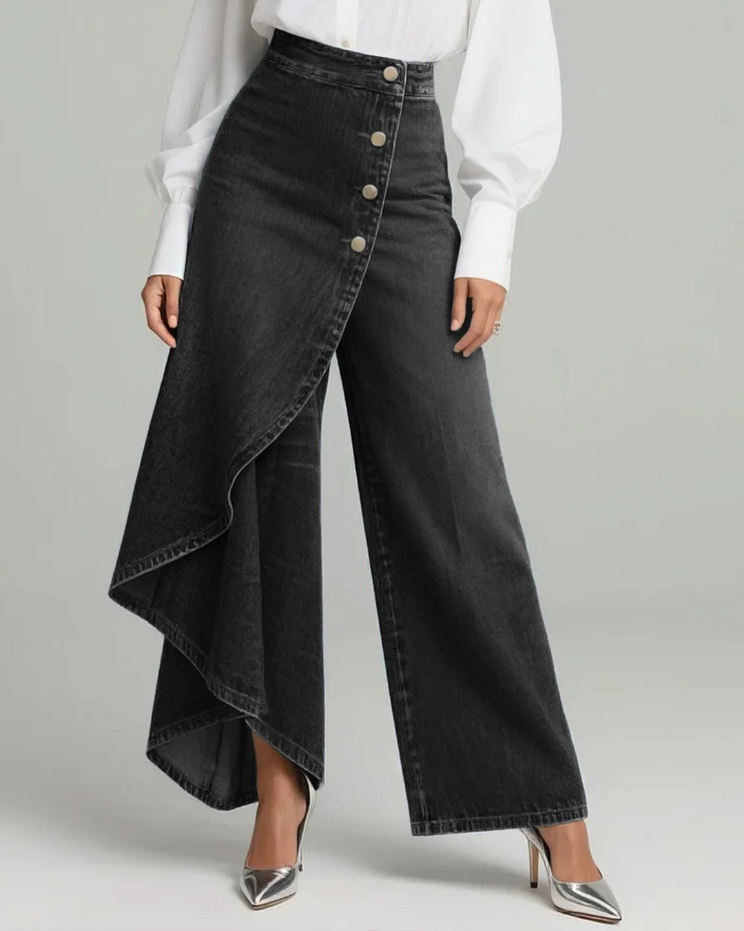 Audrey | Pantalon en denim croisé