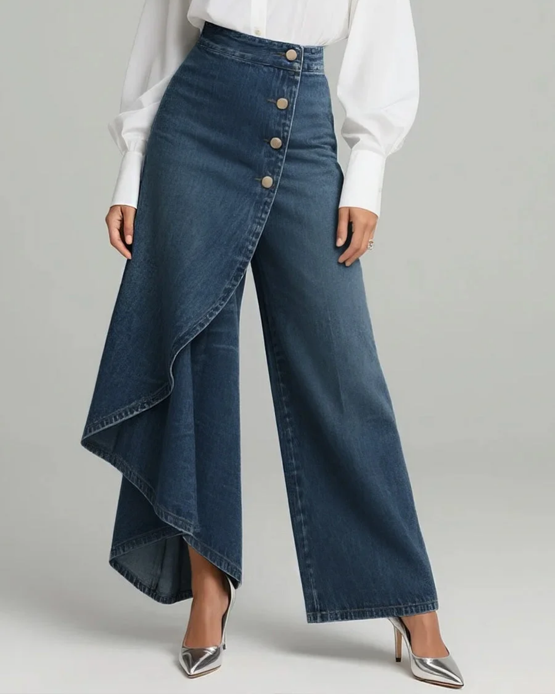 Audrey | Pantalon en denim croisé