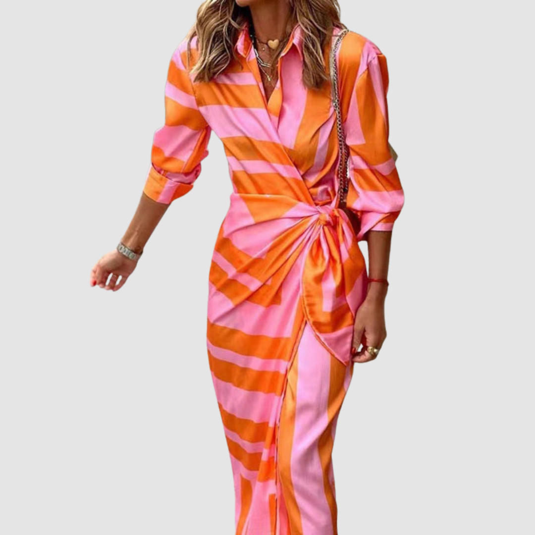 Robe Élégante à Rayures Cecilia™