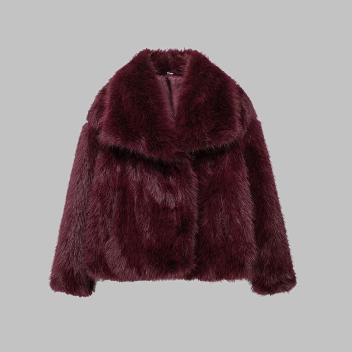 NESRIN™ - Classy Long Sleeve Collared Fuzzy Coat