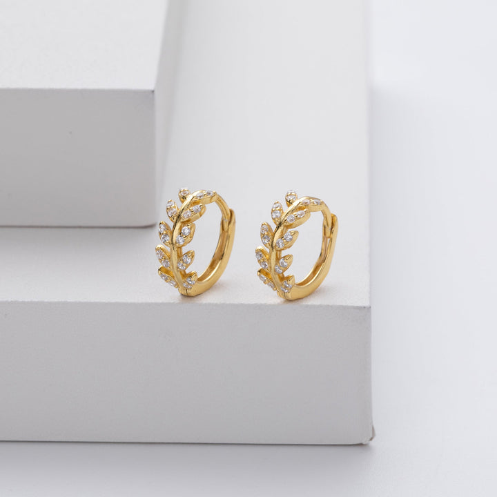 Thalia | Silver Leaf-Shaped Earrings