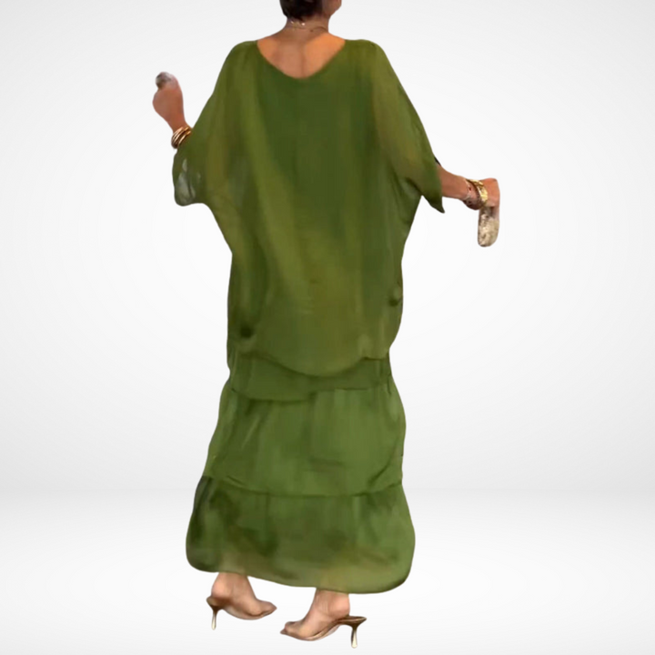 Hylda™ Artistic Maxi Robe - Flowy Design
