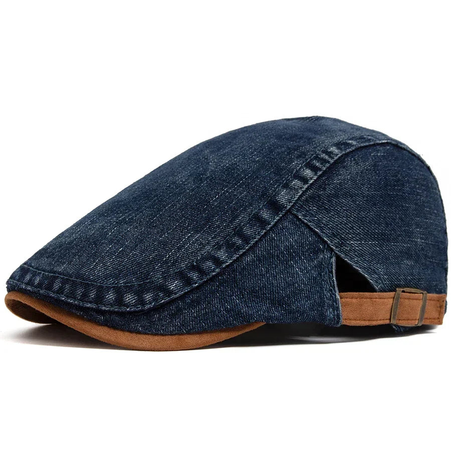 Thijs™ | Premium Denim Flat Cap