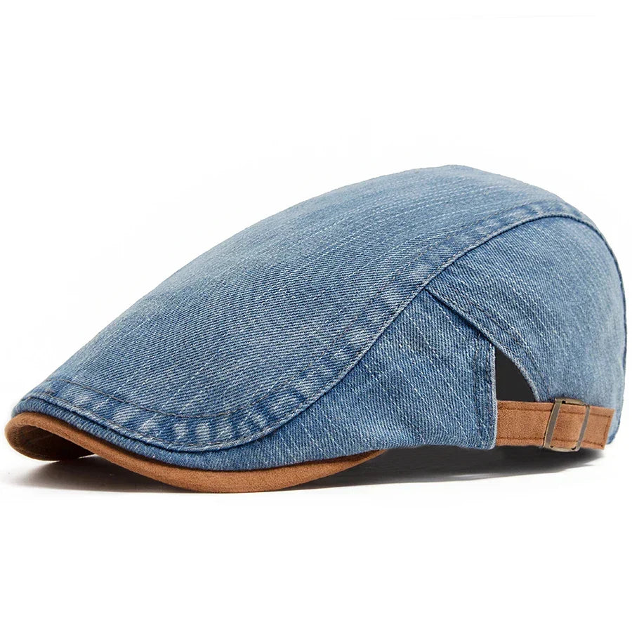 Thijs™ | Premium Denim Flat Cap