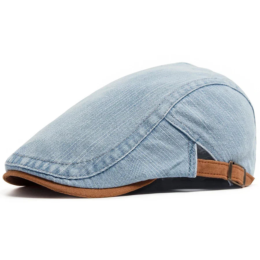 Thijs™ | Premium Denim Flat Cap