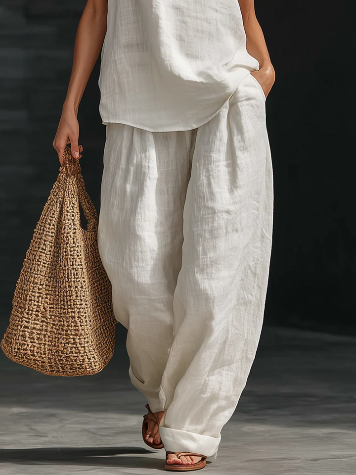 Nathalie™ – Ensemble sans manches et pantalon large