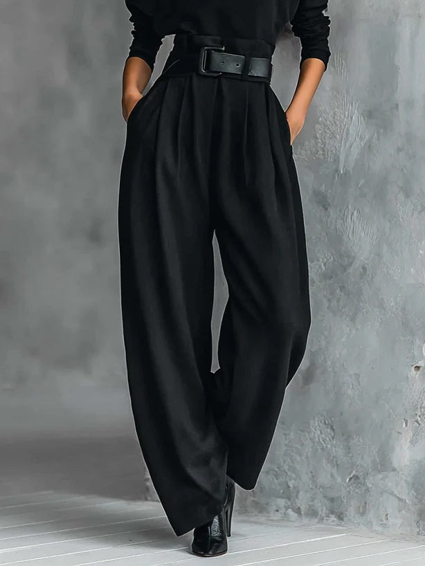 Lisa™ | Ensemble de 2 pièces noir avec ceinture