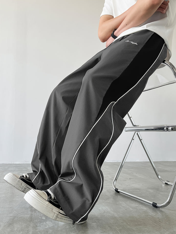 Heren Sportieve Lange Broek, Trendy Color-blocked Veelzijdige Casual Broek