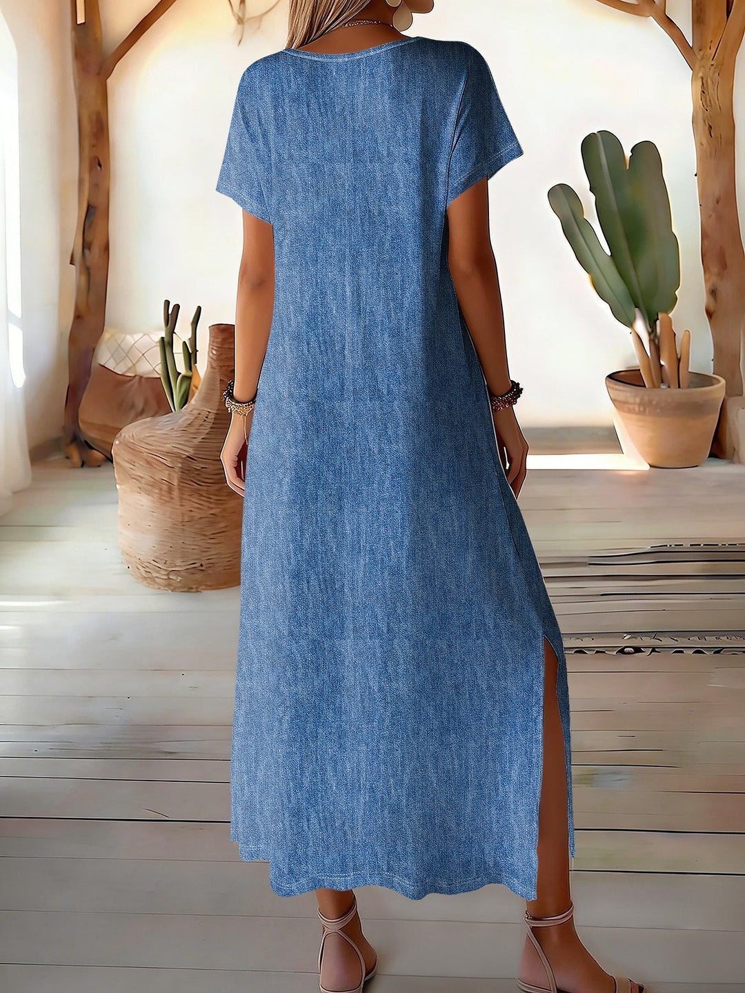 Helen | Robe en denim rétro soignée