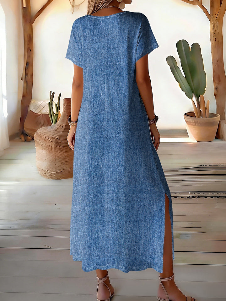Helen | Robe en denim rétro soignée