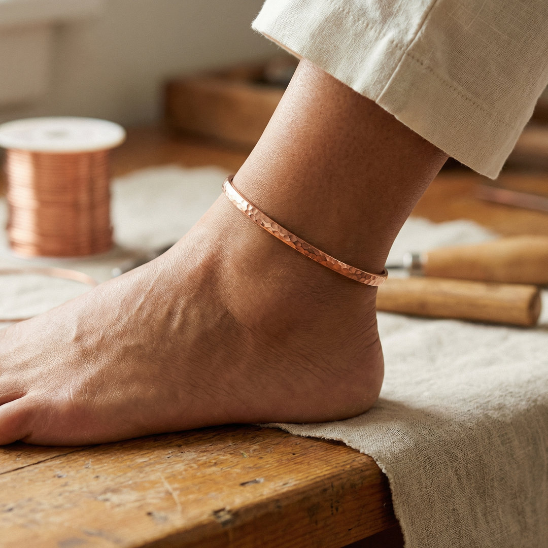 Noosa Lane Sand Copper Anklet
