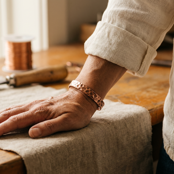 Noosa Lane Furrow Copper Bracelet