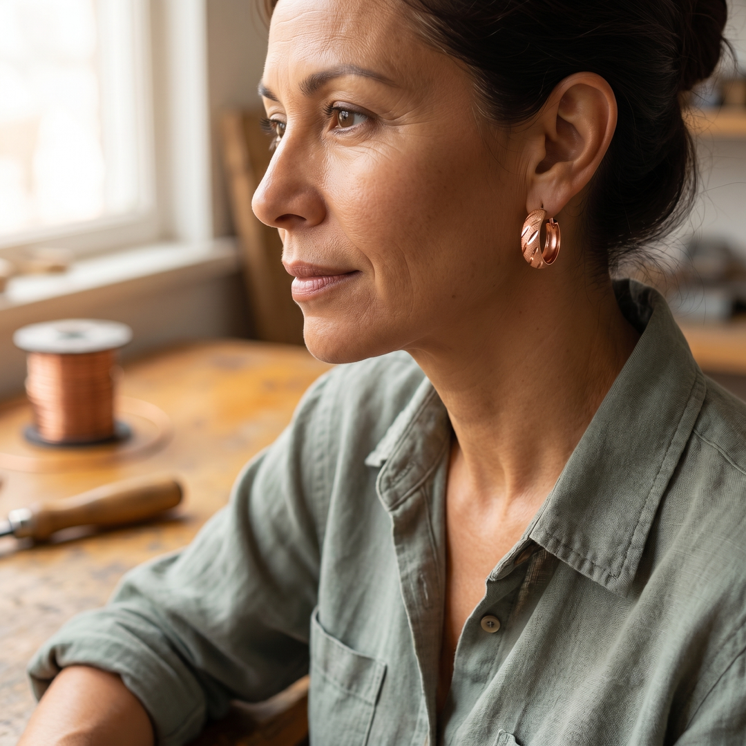 Noosa Lane Vale Copper Earrings
