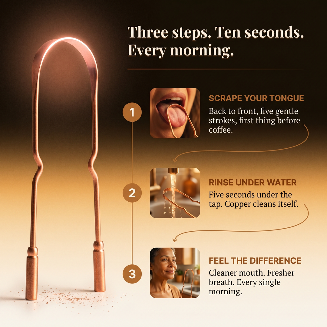 Noosa Lane Copper Tongue Scraper