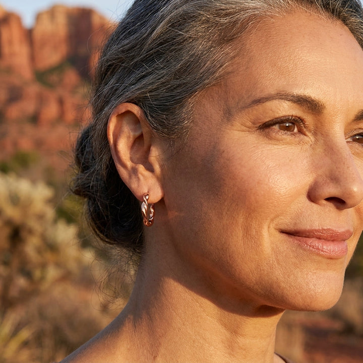 Noosa Lane Wren Copper Hoop Earrings