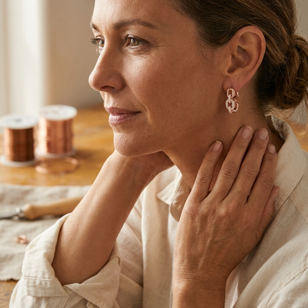 Noosa Lane Tor Copper Earrings