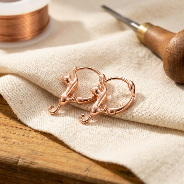 Noosa Lane Swirl Copper Earrings