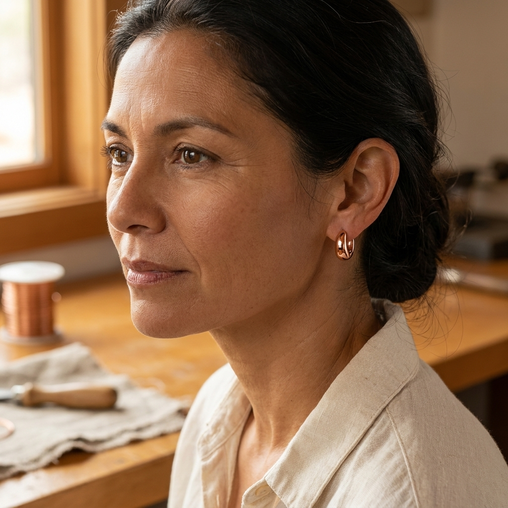 Noosa Lane Linnet Copper Hoop Earrings