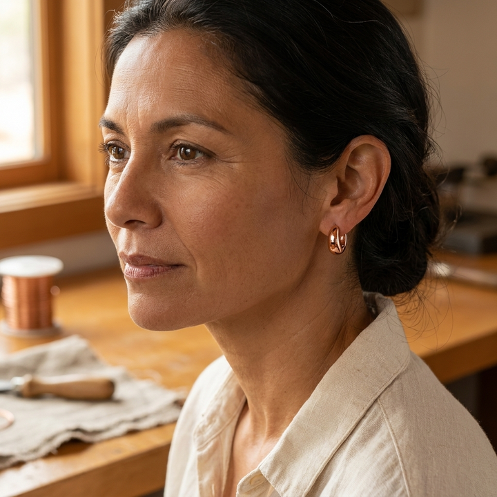Noosa Lane Linnet Copper Hoop Earrings