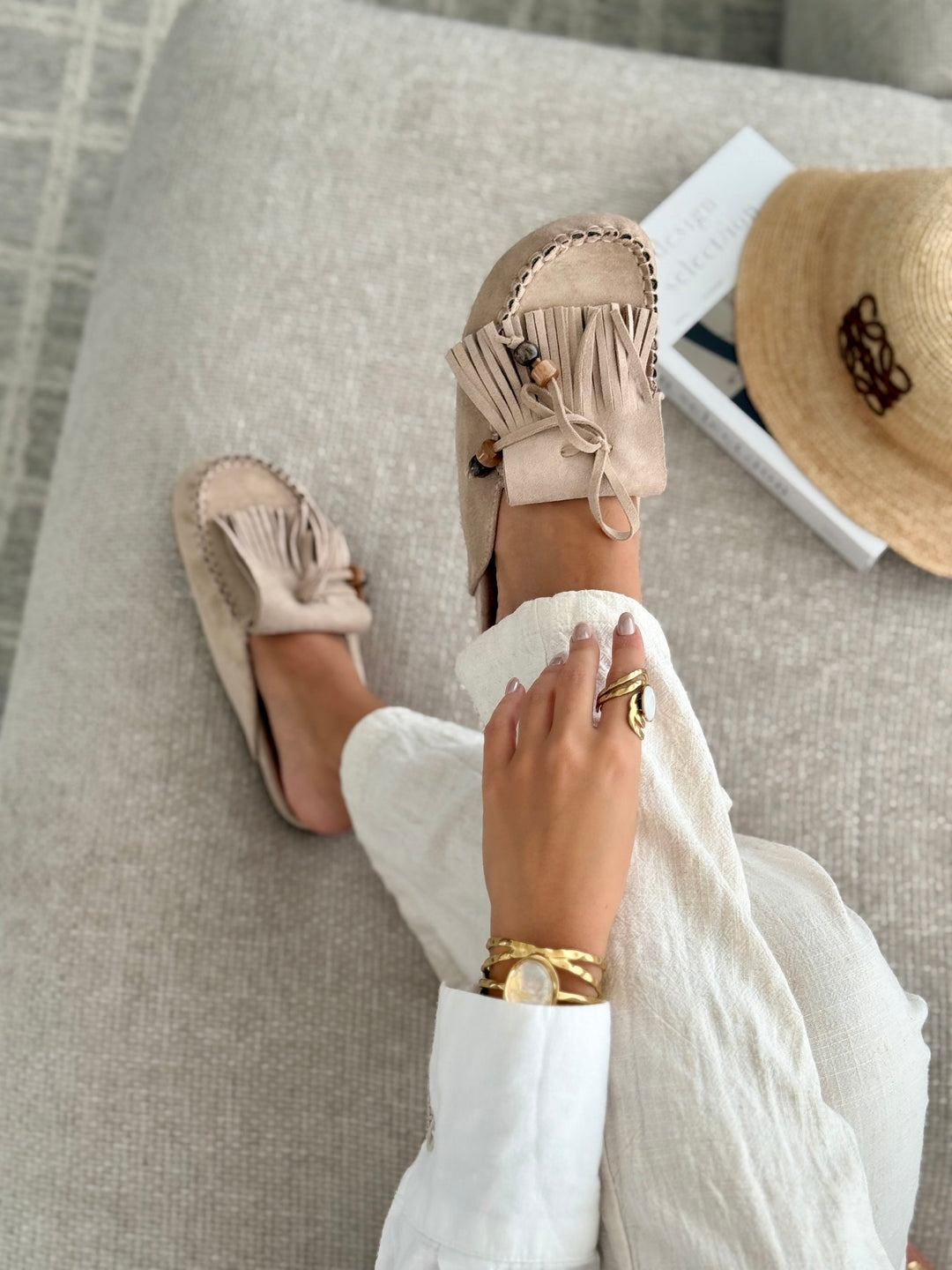 Mules « SABRINA » TAUPE