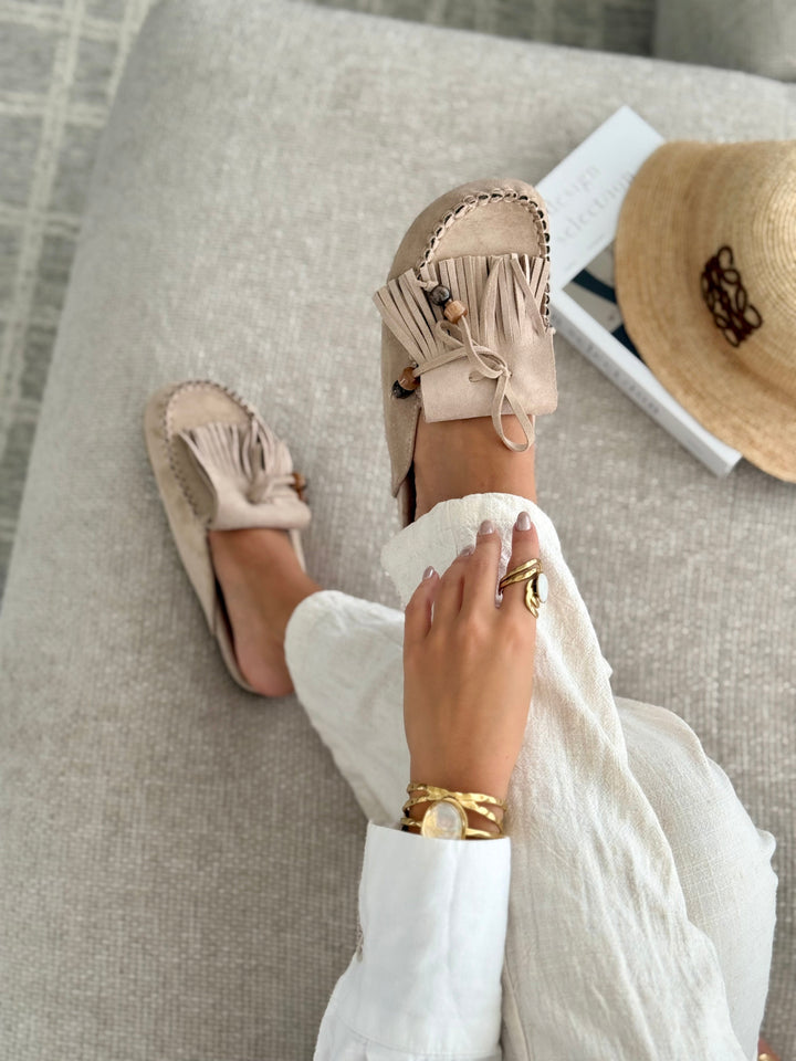 Mules « SABRINA » TAUPE