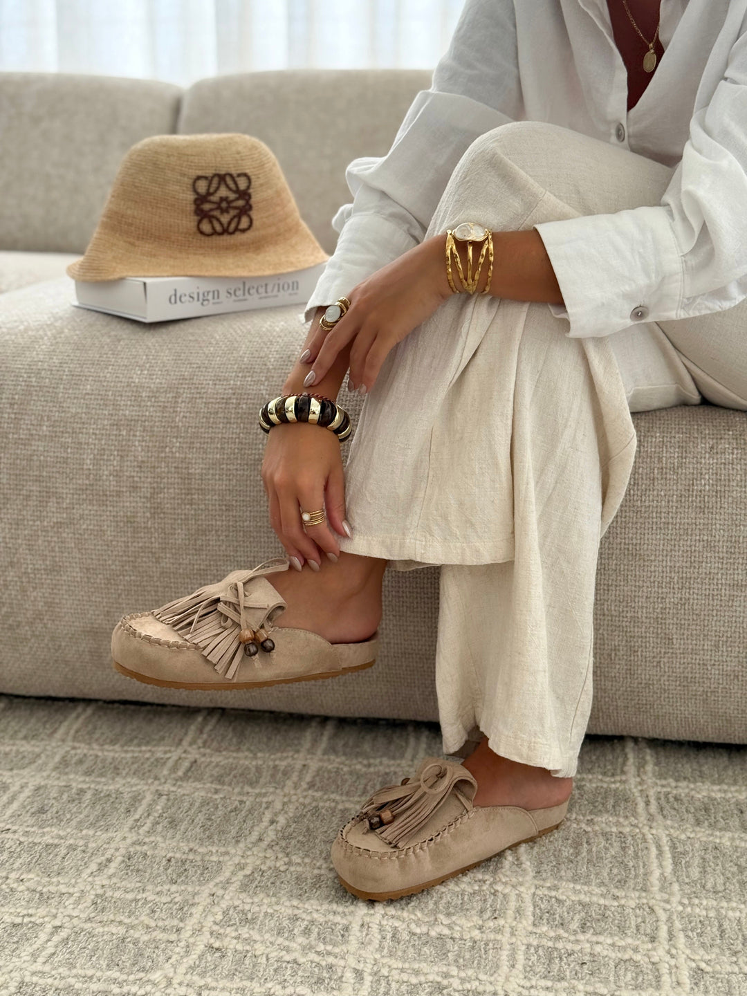 Mules « SABRINA » TAUPE