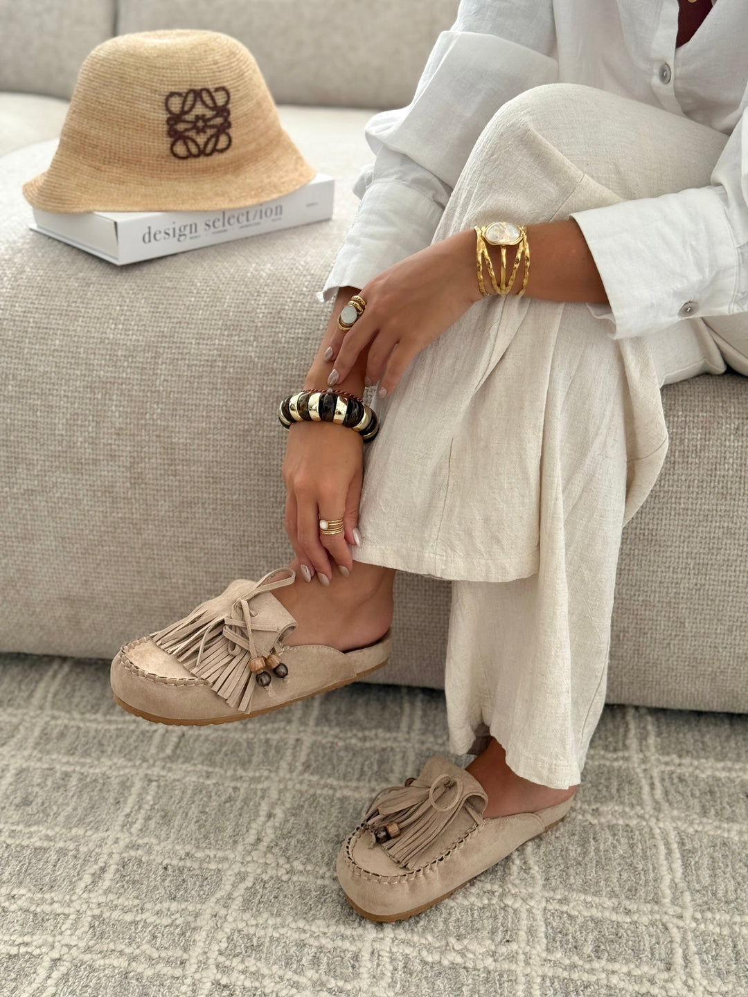 Mules « SABRINA » TAUPE