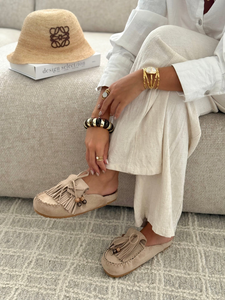 Mules « SABRINA » TAUPE