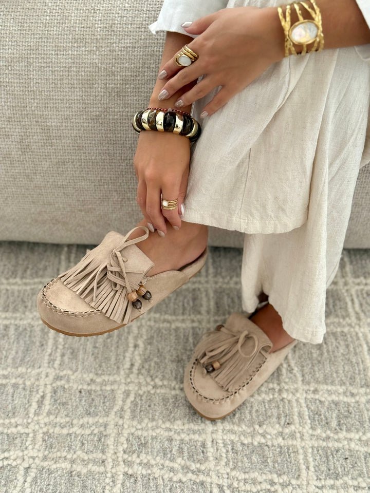 Mules « SABRINA » TAUPE