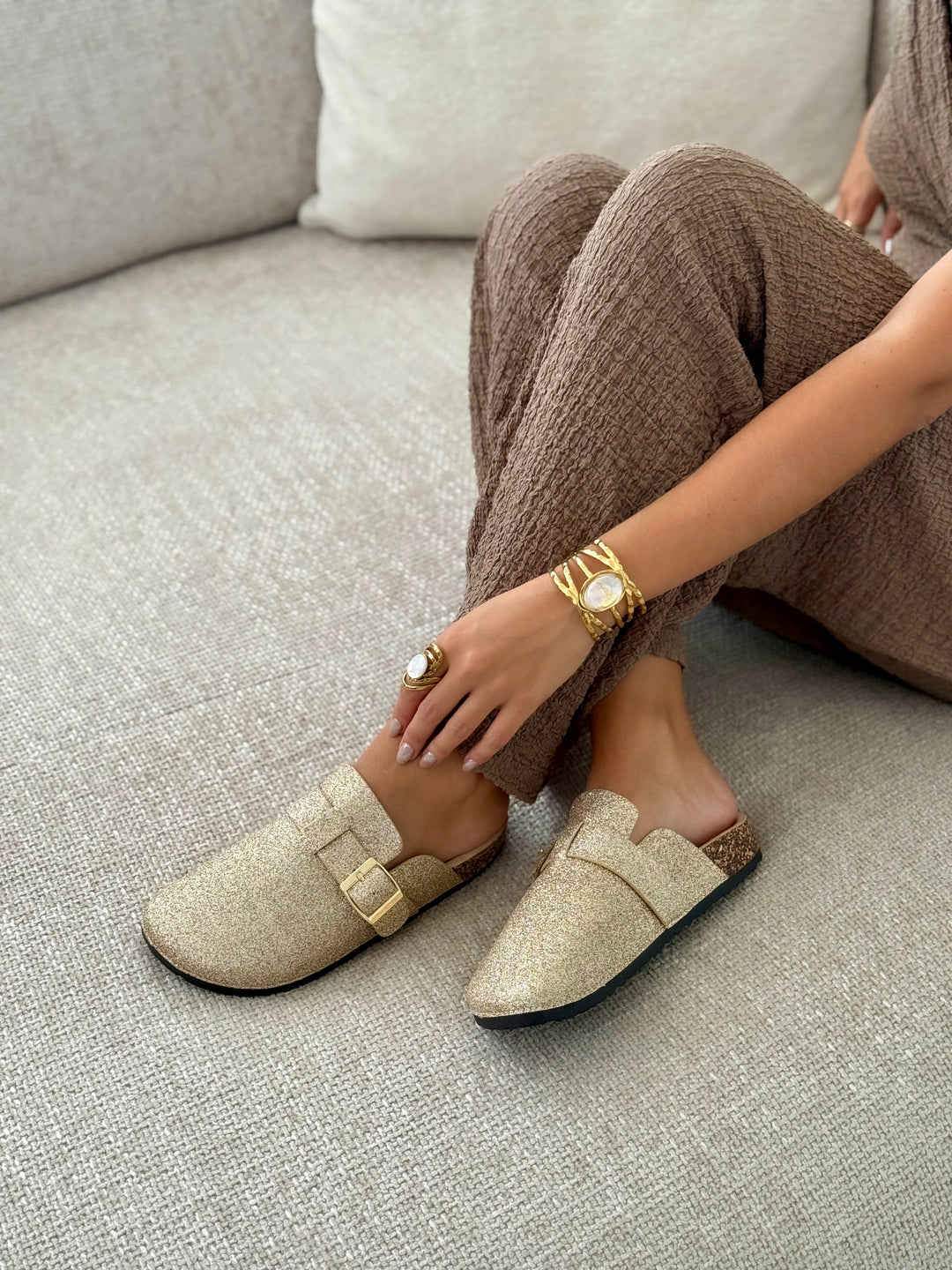 Mules « SOLINE » GOLD