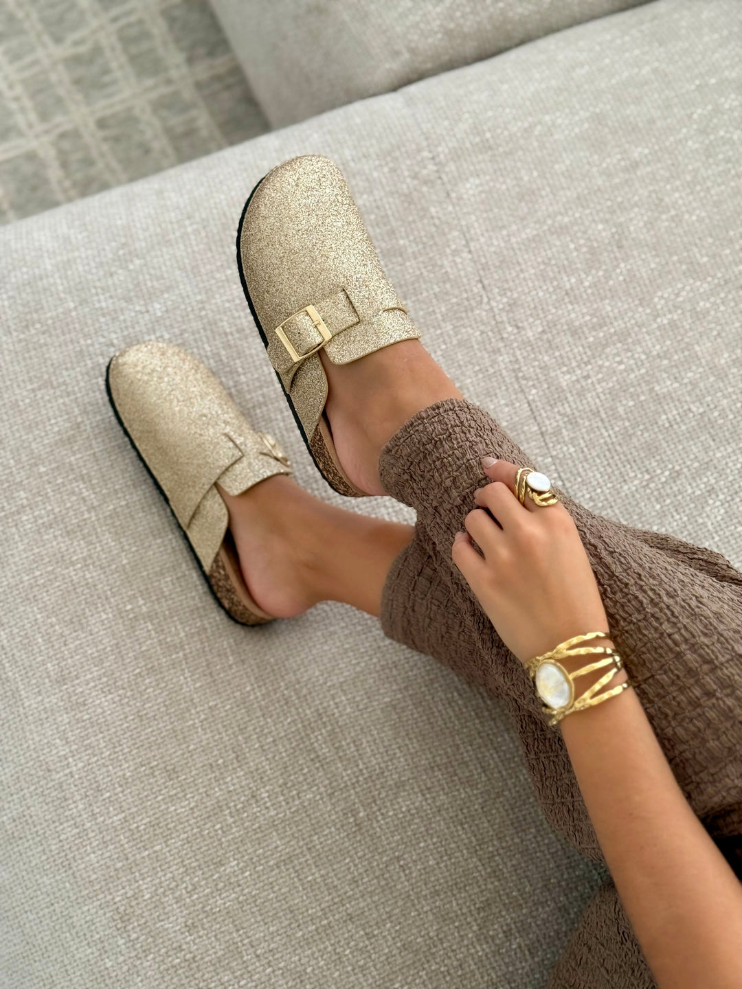 Mules « SOLINE » GOLD