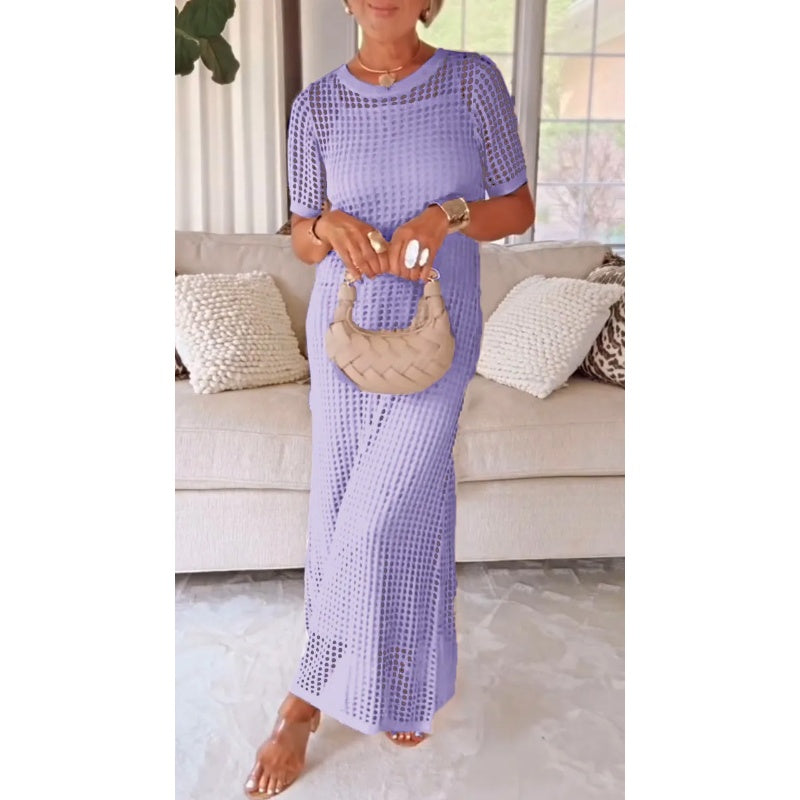 Robe Maxi Longue Découpée Bethany™ avec Robe Intérieure Offerte