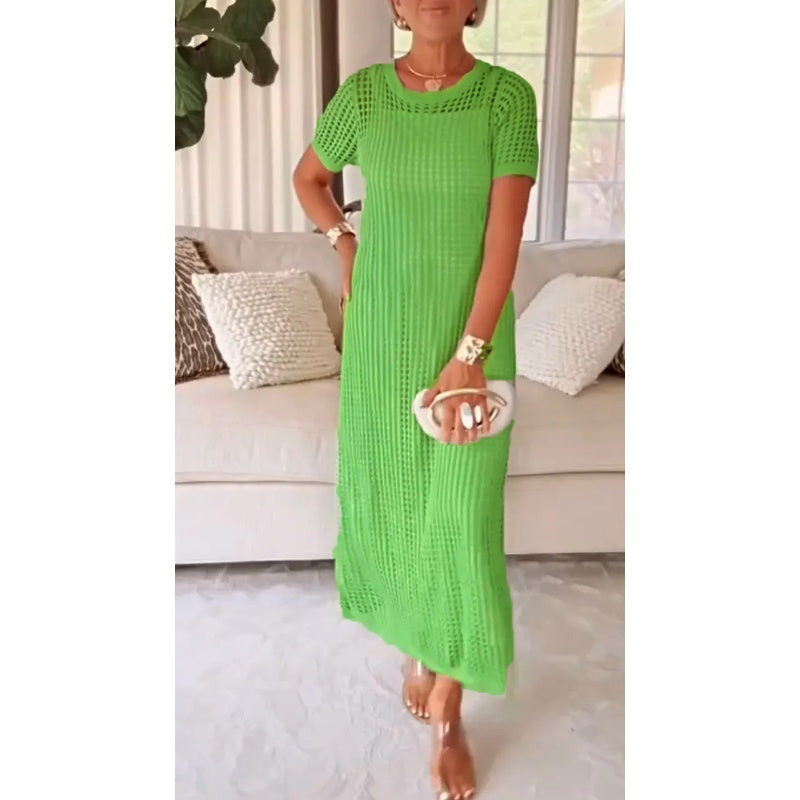 Robe Maxi Longue Découpée Bethany™ avec Robe Intérieure Offerte