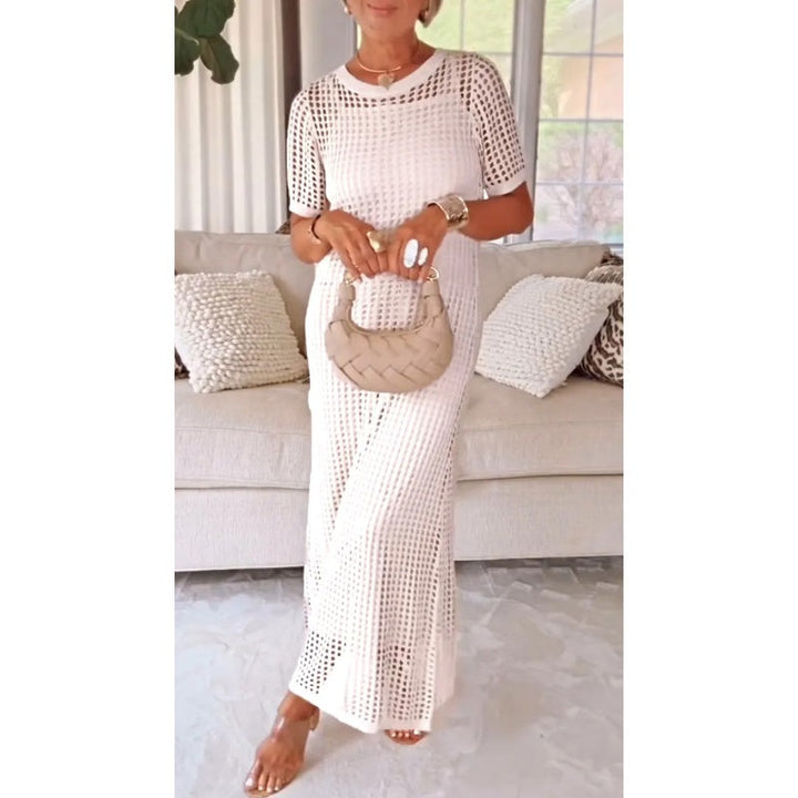 Robe Maxi Longue Découpée Bethany™ avec Robe Intérieure Offerte